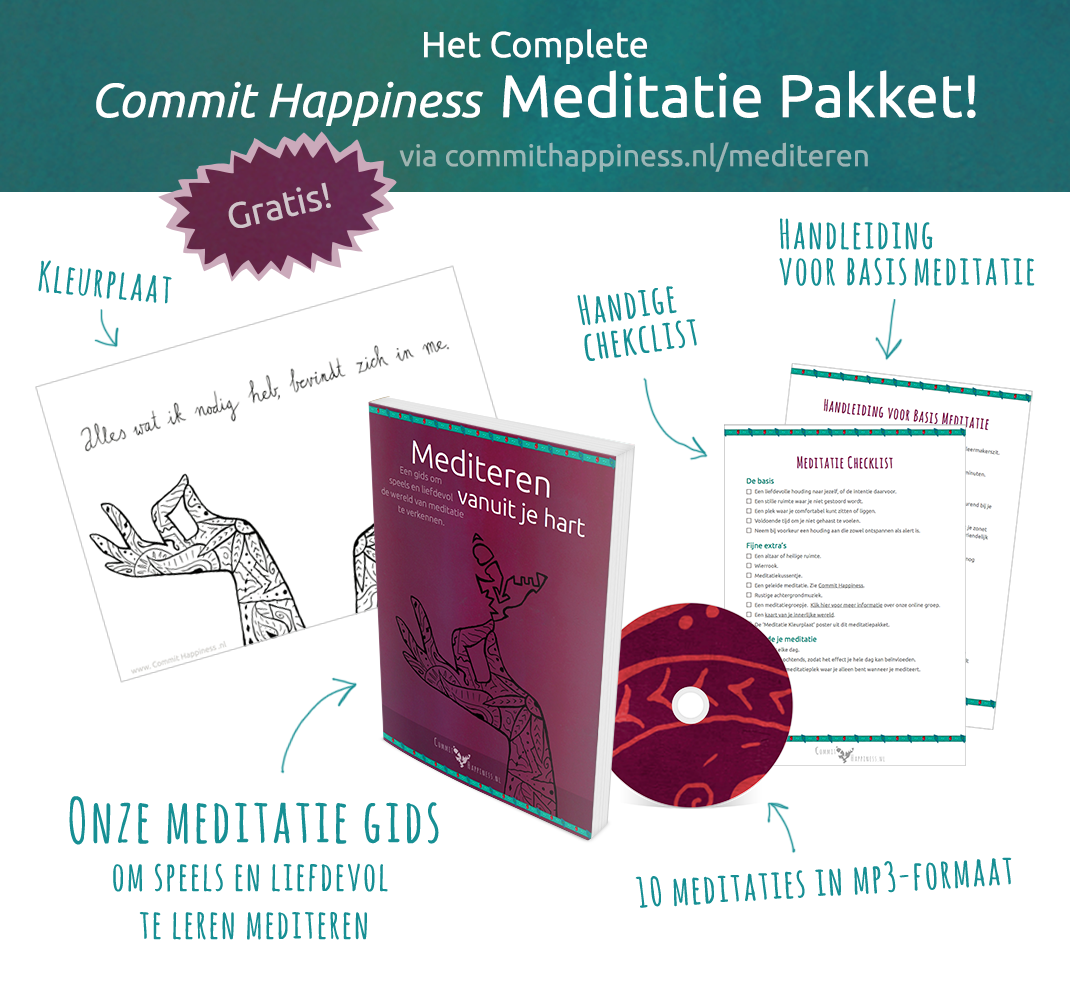 Haal jouw gratis meditatie pakket op commithappiness.nl/mediteren